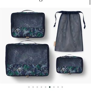 NWT Rifle Paper Co. Peacock Packing Cube SET 🦚